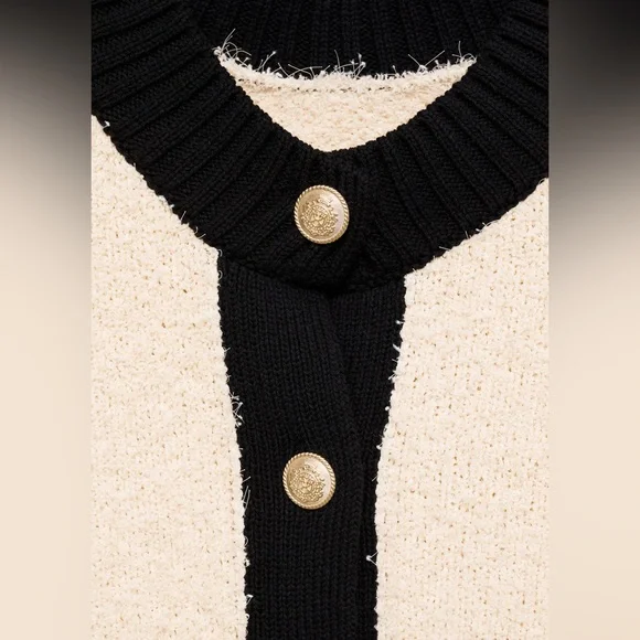 Mango cream contrasted buttons jacket NWT - Picture 6 of 7